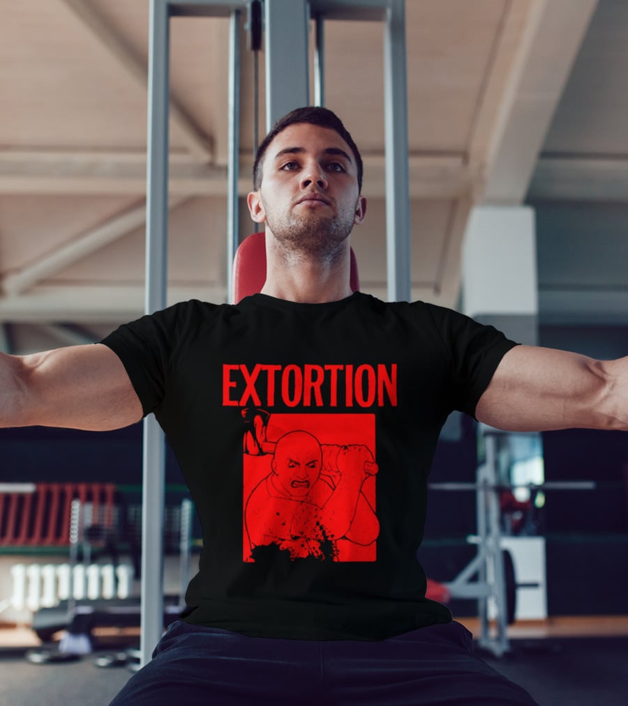 EXTORTION Self Titled Album Cover Art Distorted Face T-Shirt