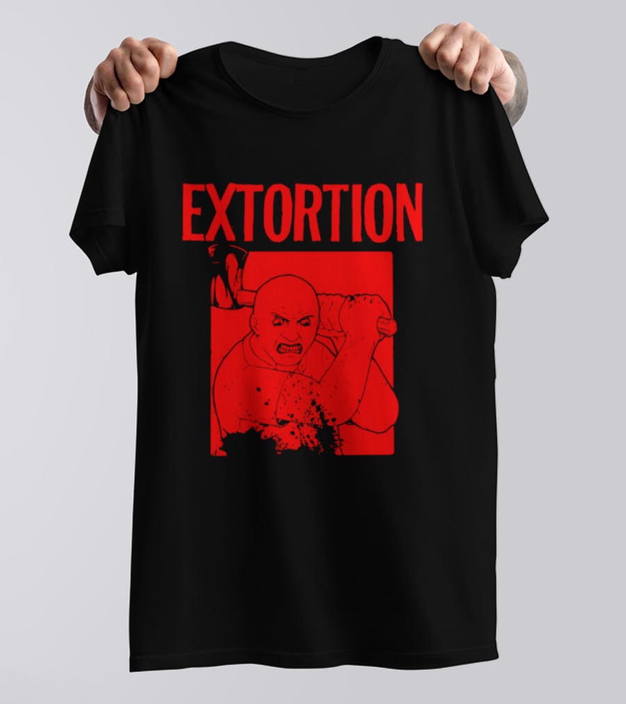 EXTORTION Self Titled Album Cover Art Distorted Face T-Shirt