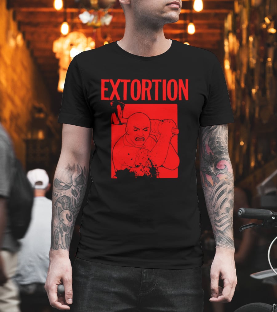 EXTORTION Self Titled Album Cover Art Distorted Face T-Shirt