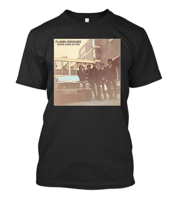 Flamin' Groovies Shake Some Action 50th Anniversary Album Cover Retro Car Scene T-Shirt