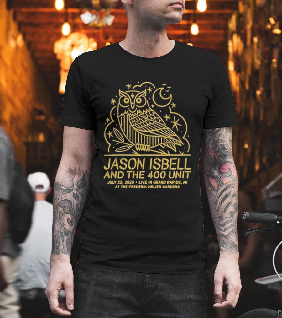 Jason Isbell And The 400 Unit Owl Frederik Meijer Gardens Grand Rapids MI July 23 2026 T-Shirt