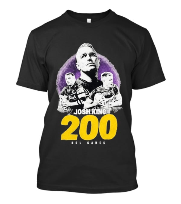 Josh King 200 NRL Games Melbourne Rugby Milestone Celebration T-Shirt