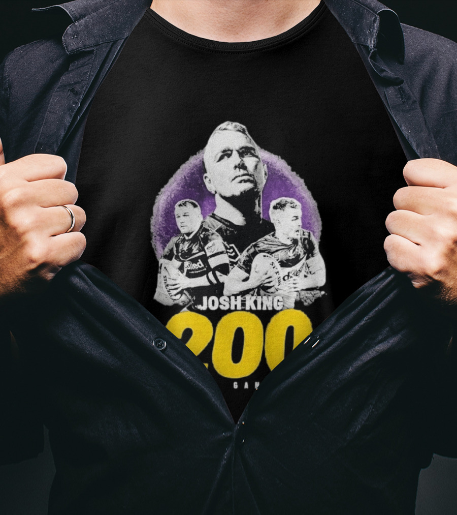 Josh King 200 NRL Games Melbourne Rugby Milestone Celebration T-Shirt