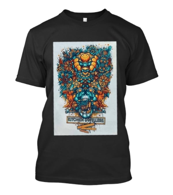Kitchen Dwellers Winter Park CO July 24 25 2026 Tour Psychedelic Floral T-Shirt