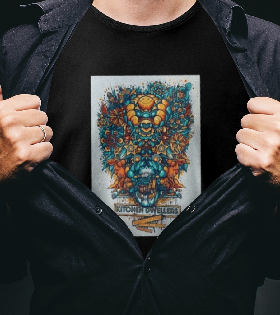 Kitchen Dwellers Winter Park CO July 24 25 2026 Tour Psychedelic Floral T-Shirt