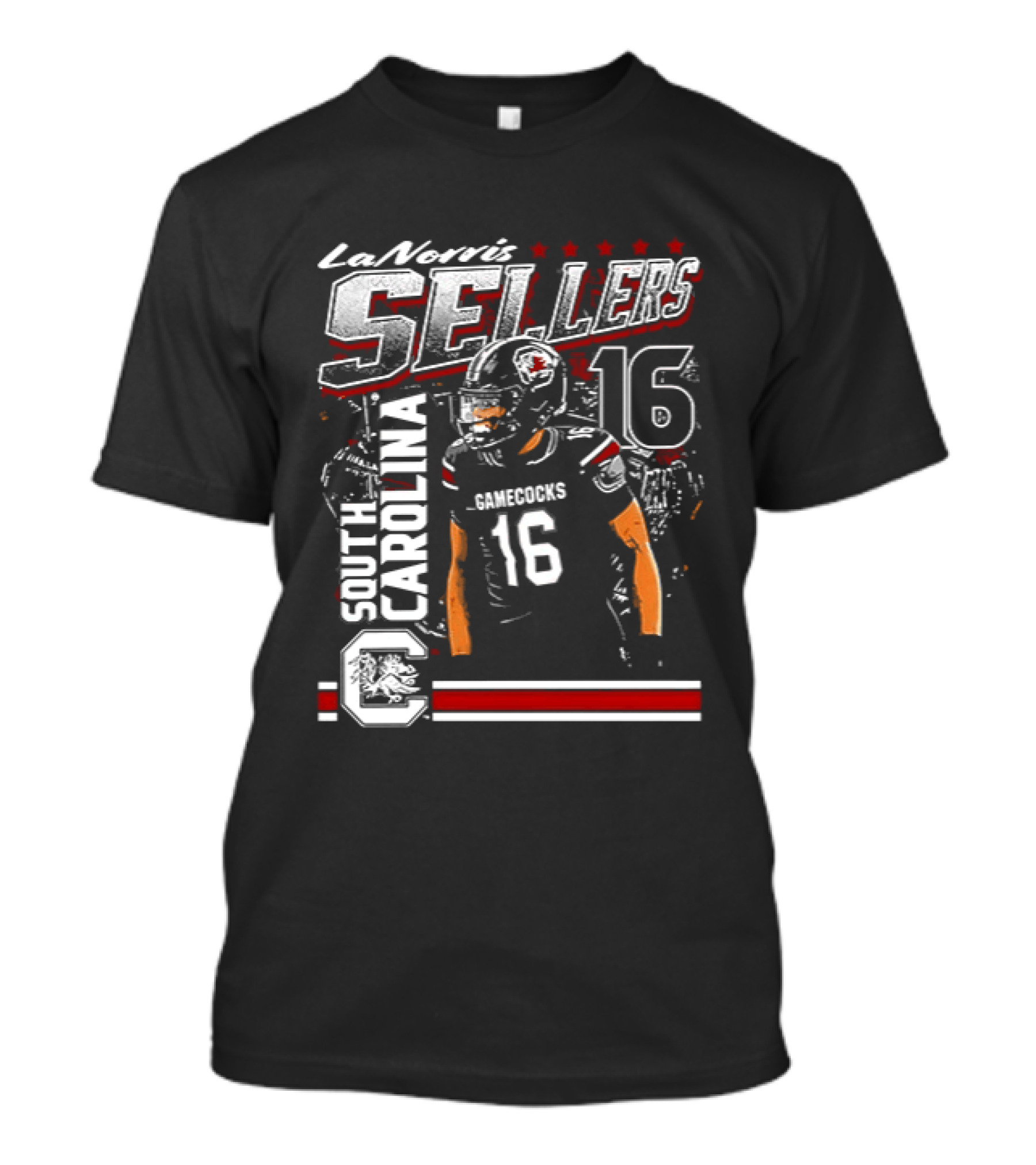LaNorris Sellers 16 South Carolina Gamecocks Football Player T-Shirt