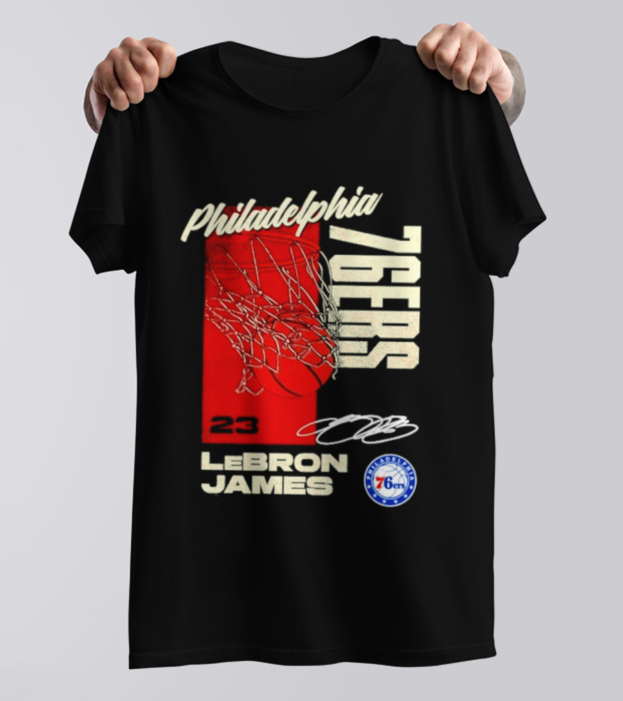 LeBron James 23 Philadelphia 76ers Basketball T-Shirt