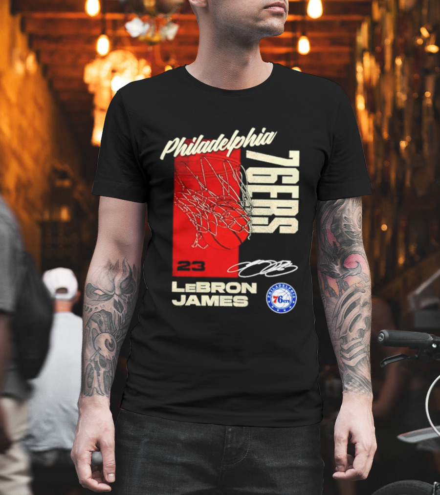 LeBron James 23 Philadelphia 76ers Basketball T-Shirt
