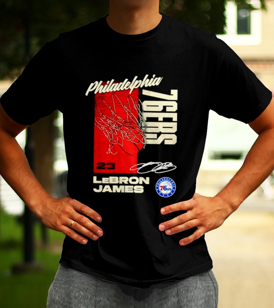 LeBron James 23 Philadelphia 76ers Basketball T-Shirt