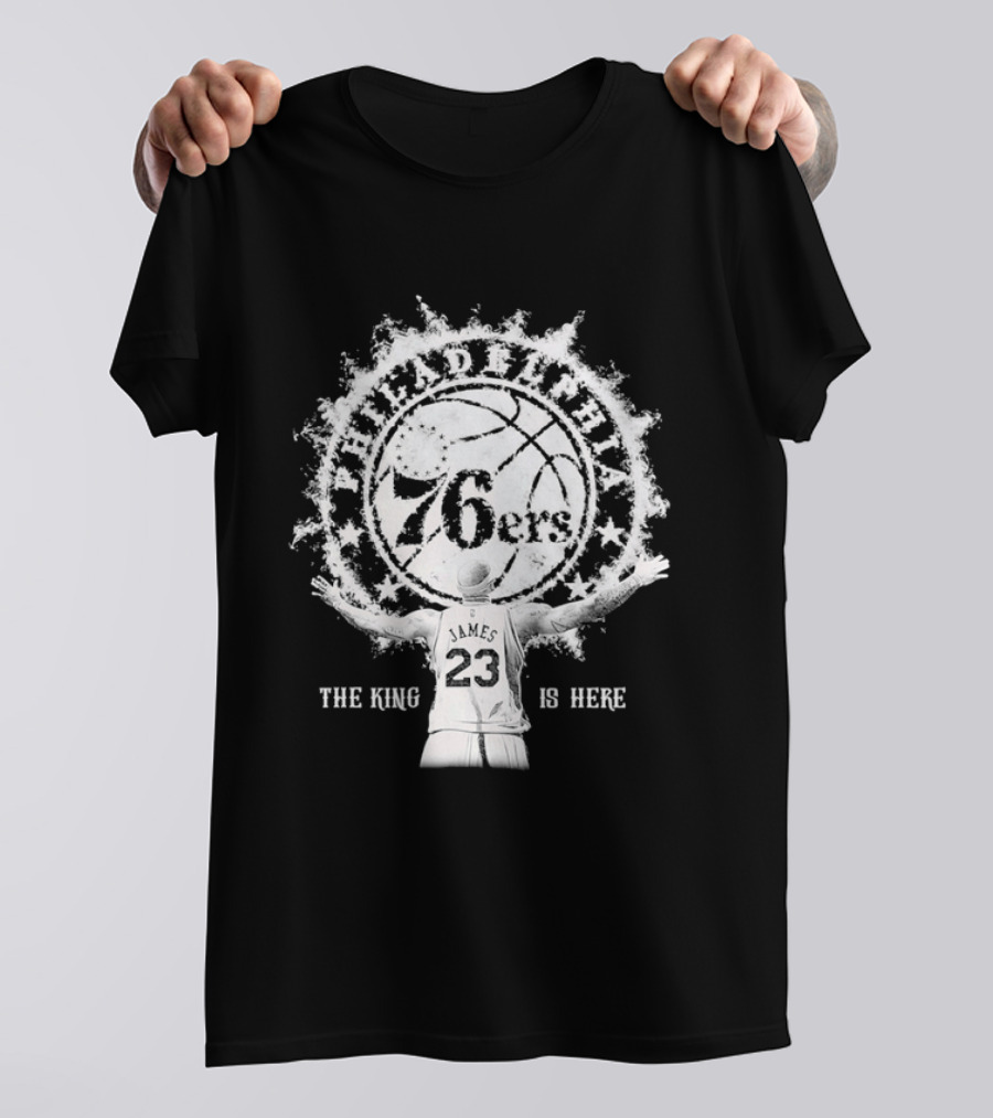 Philadelphia 76ers 23 Witness The King Is Here T-Shirt