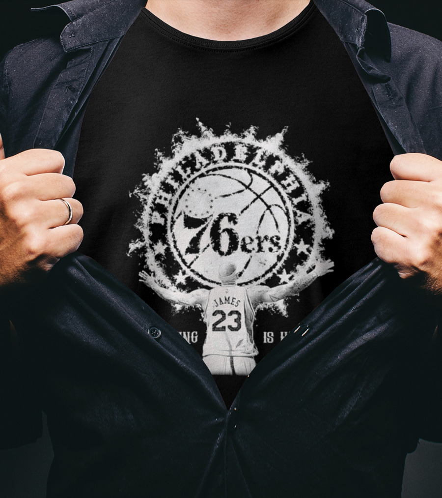 Philadelphia 76ers 23 Witness The King Is Here T-Shirt