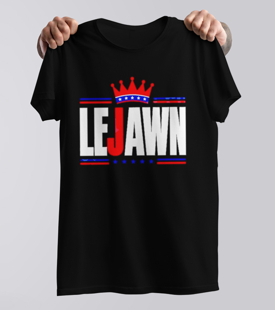 LeJawn Philadelphia Stars Crown Red Blue Stripes T-Shirt