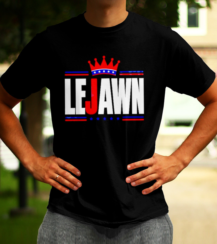 LeJawn Philadelphia Stars Crown Red Blue Stripes T-Shirt