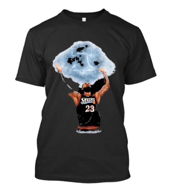 Philadelphia Sixers LeBron James 23 Liberty Bell Basketball T-Shirt
