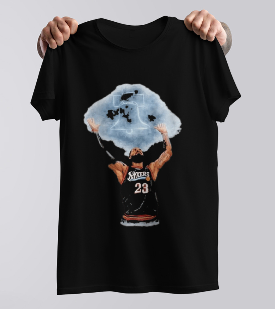 Philadelphia Sixers LeBron James 23 Liberty Bell Basketball T-Shirt