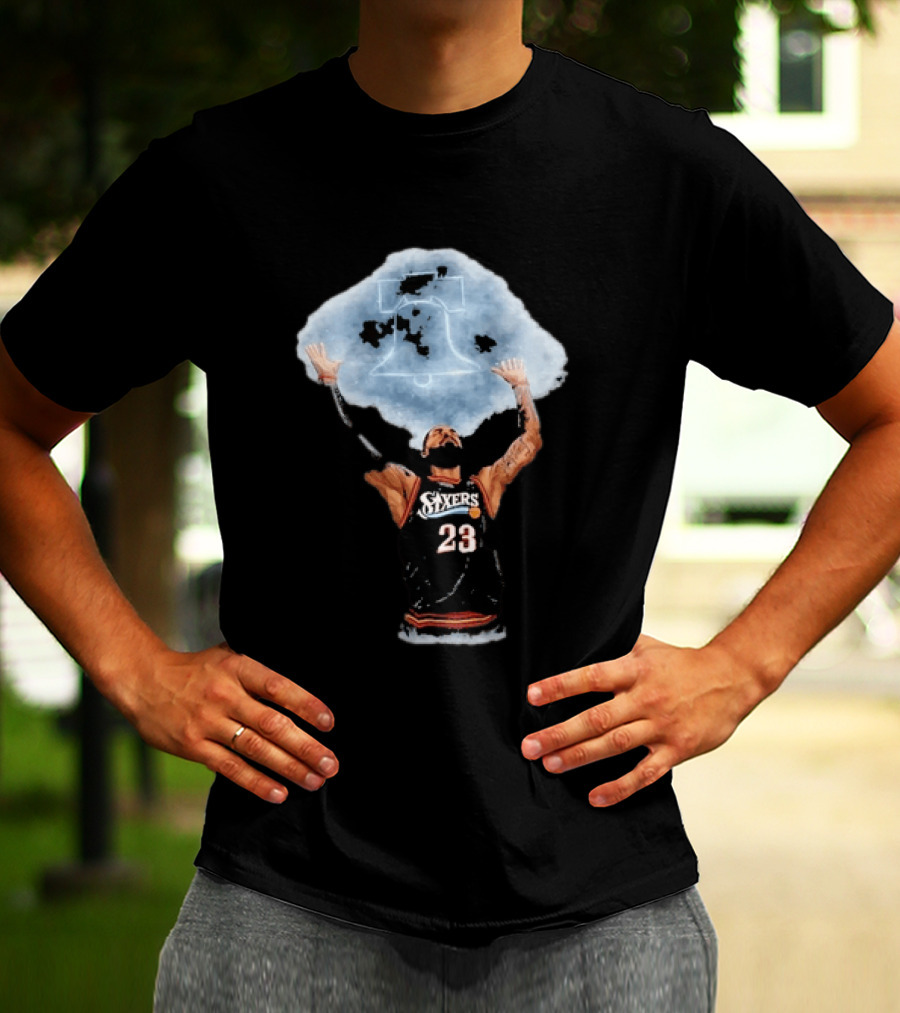 Philadelphia Sixers LeBron James 23 Liberty Bell Basketball T-Shirt