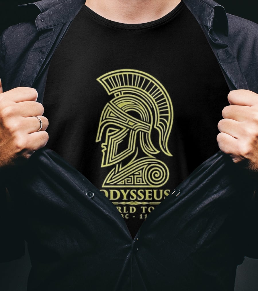 Odysseus World Tour 1194 BC 1174 BC Spartan Helmet T-Shirt