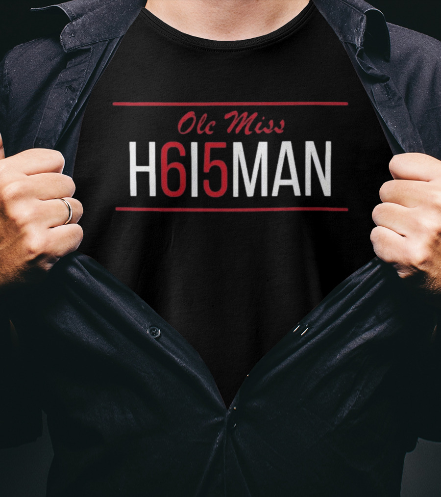 Ole Miss H615MAN 2026 Heisman Trophy Candidate Football T-Shirt
