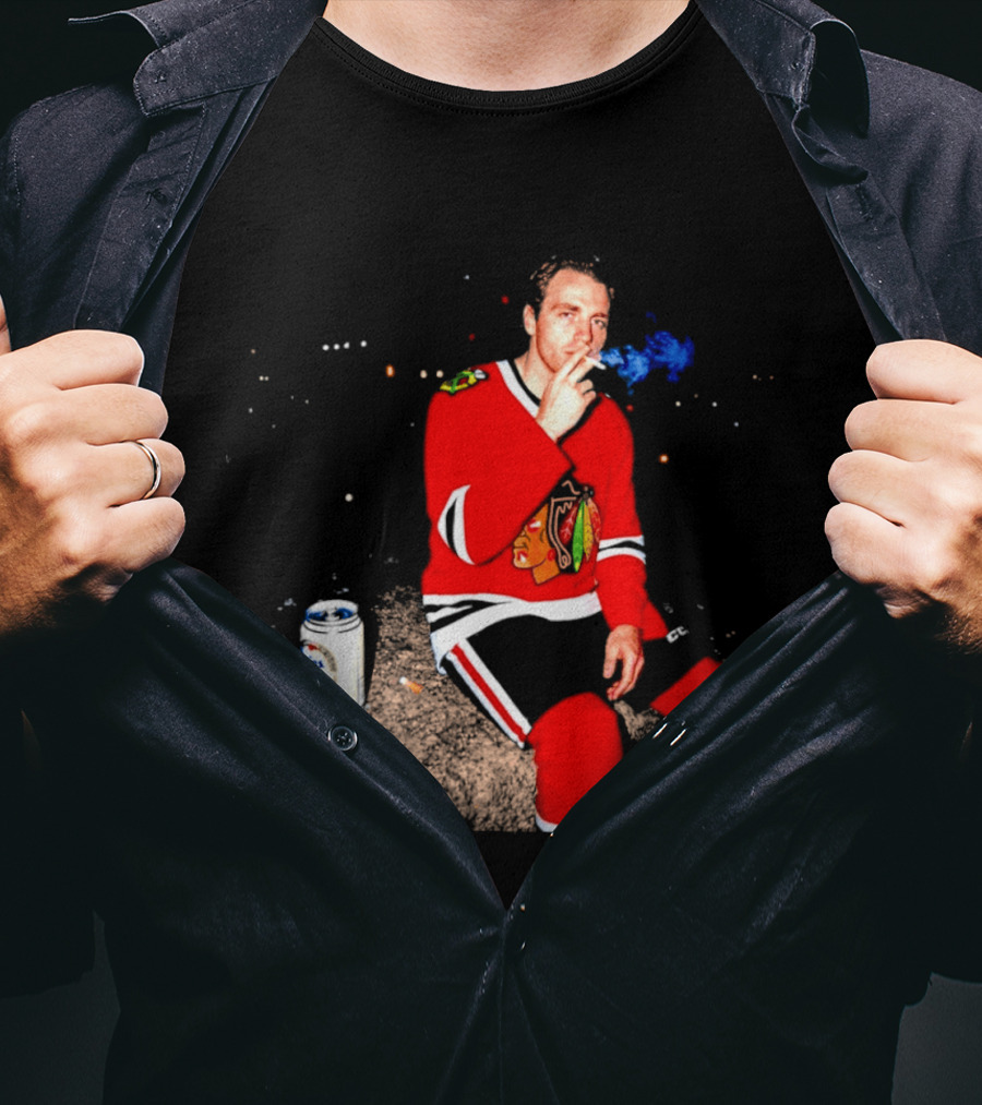 Patrick Kane Chicago Blackhawks Showtime Smoking Retro Aesthetic T-Shirt