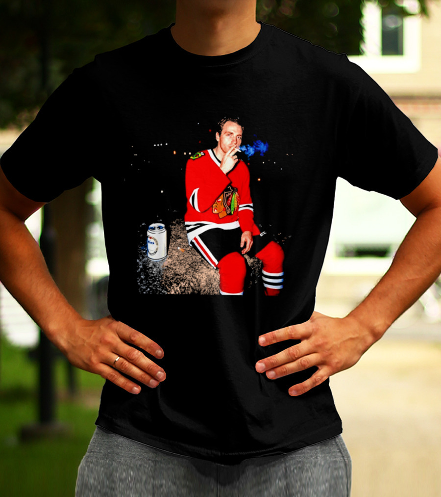 Patrick Kane Chicago Blackhawks Showtime Smoking Retro Aesthetic T-Shirt