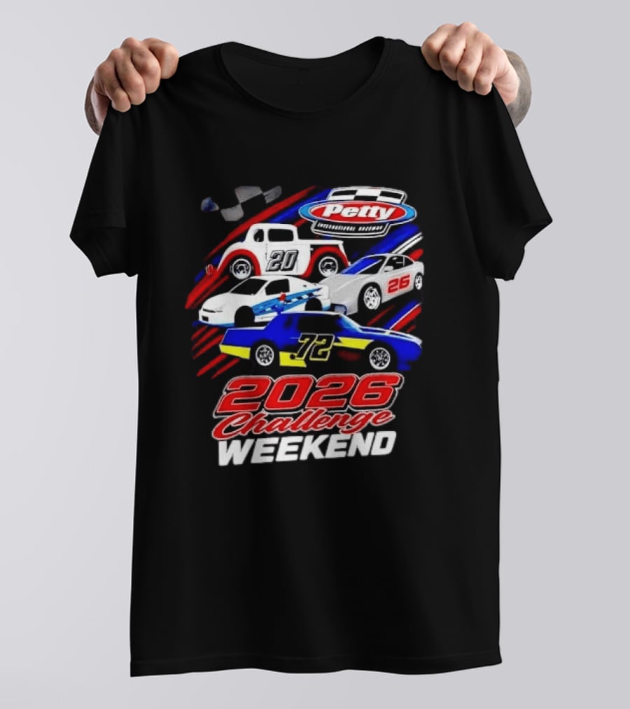 Petty International Raceway 2026 Challenge Weekend Race Cars 20 26 72 T-Shirt