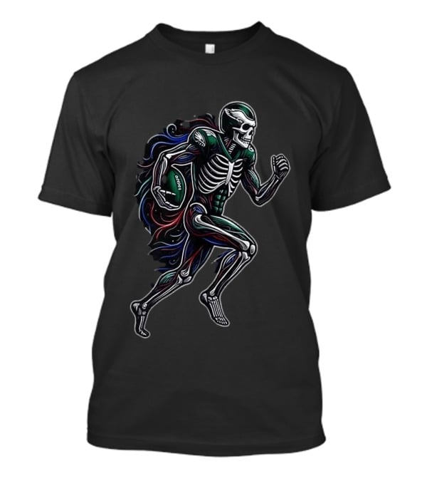 Philadelphia Eagles Skeleton Runs In My Blood Football Spirit T-Shirt
