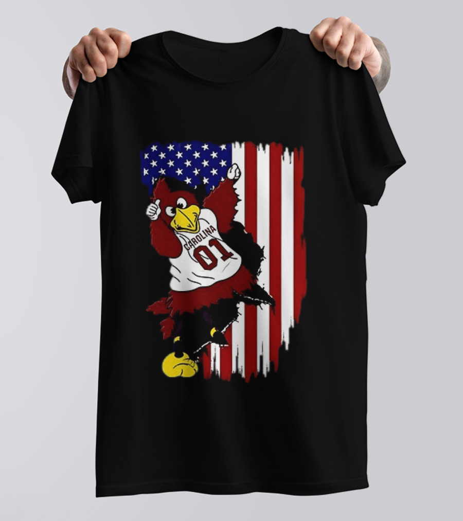 South Carolina Gamecocks Carolina 01 USA Flag We The People T-Shirt