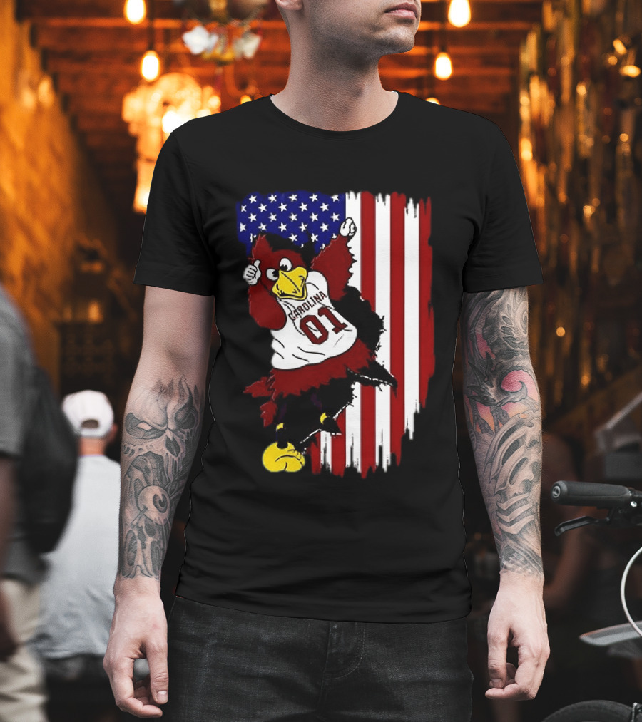 South Carolina Gamecocks Carolina 01 USA Flag We The People T-Shirt