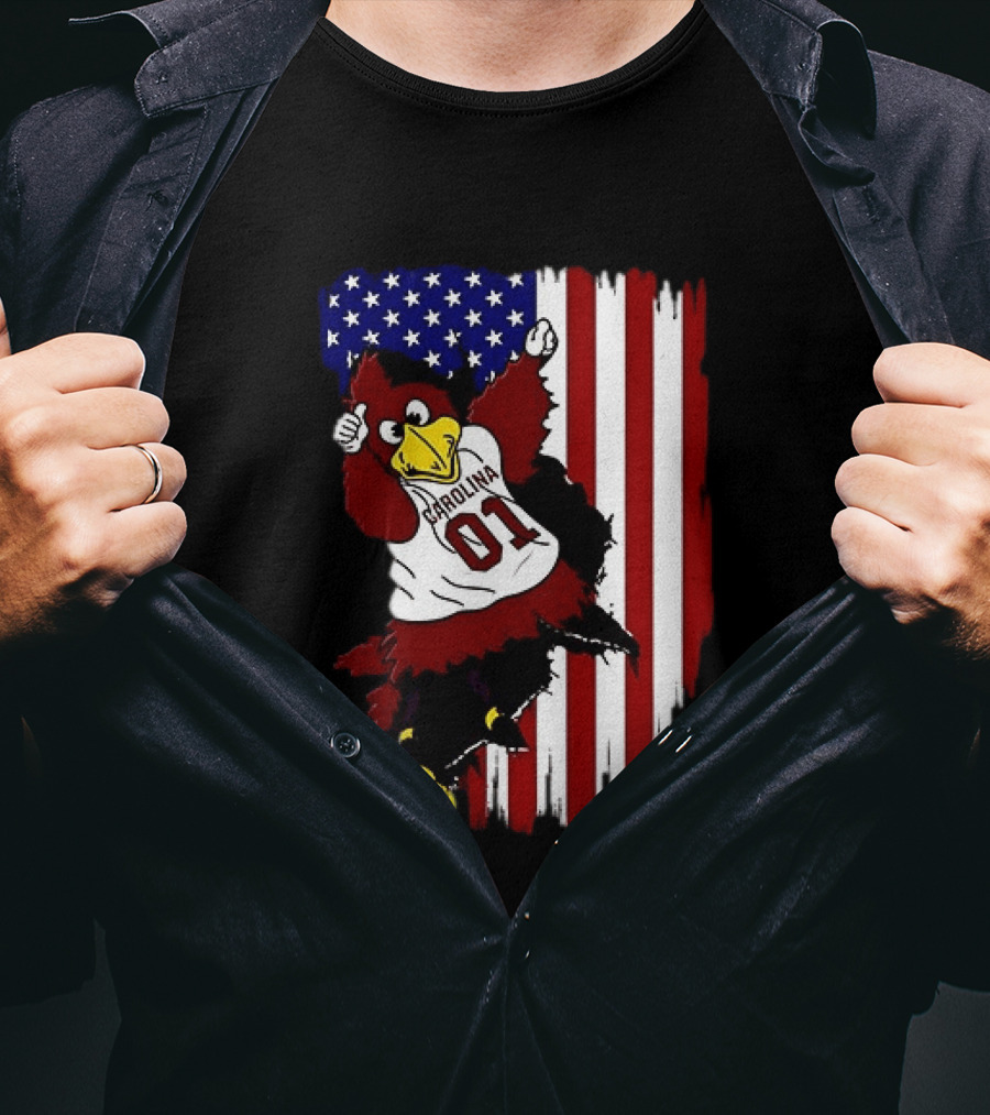 South Carolina Gamecocks Carolina 01 USA Flag We The People T-Shirt