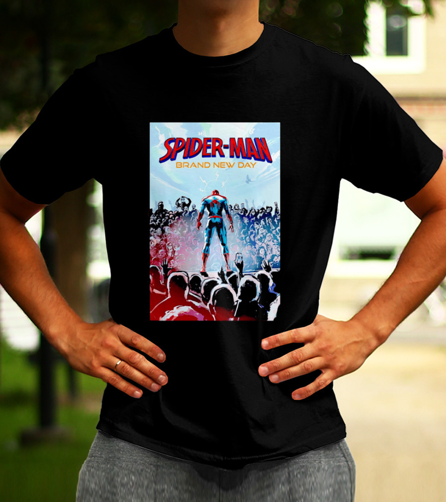Spider Man Brand New Day Crowd Marvel T-Shirt