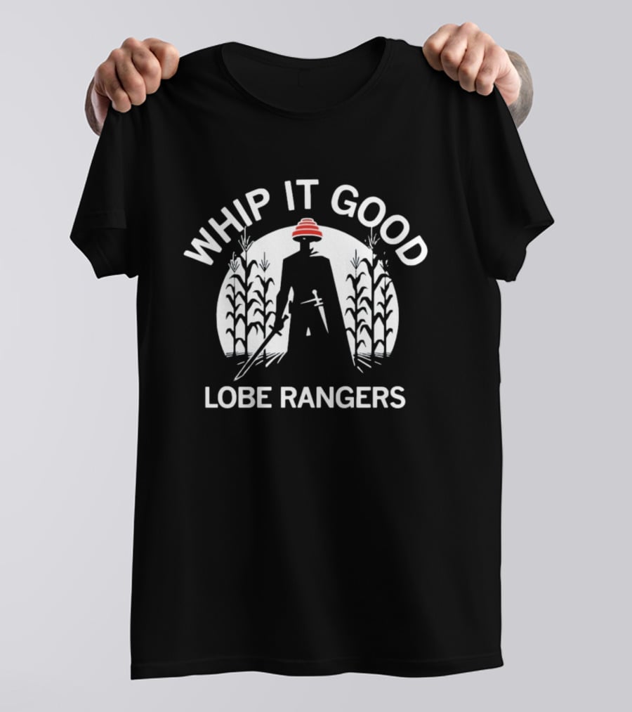 Whip It Good Lobe Rangers Cornfield Silhouette Red Hat T-Shirt