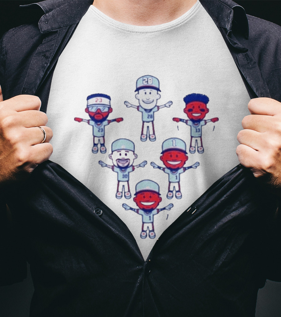 Chris Sale Keep Flying 2 Baseball Cartoon Characters With Numbers T-Shirt