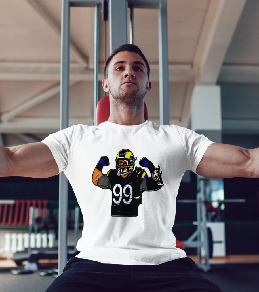 Los Angeles Rams Cyborg Player Cyber Beast 99 Football T-Shirt
