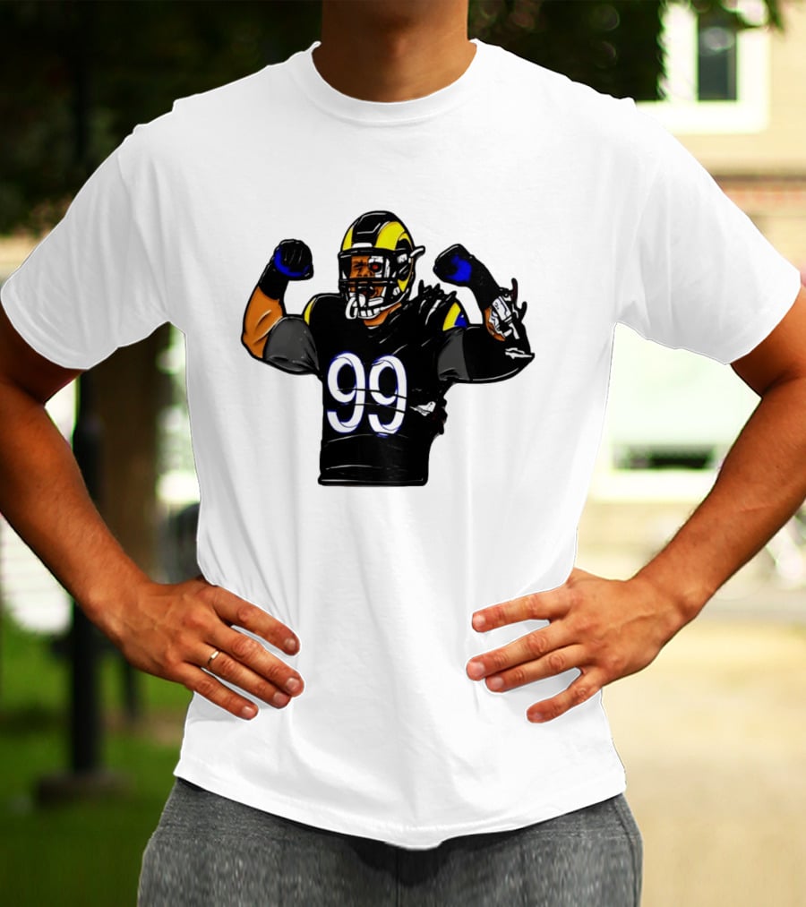 Los Angeles Rams Cyborg Player Cyber Beast 99 Football T-Shirt