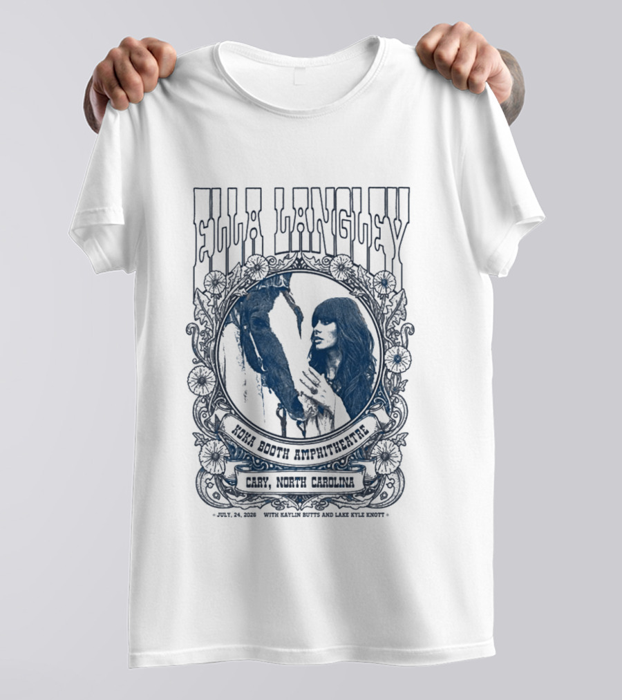 Ella Langley Kaylin Butts Lake Kyle Knott Live Koka Booth Amphitheatre Cary NC 2026 T-Shirt