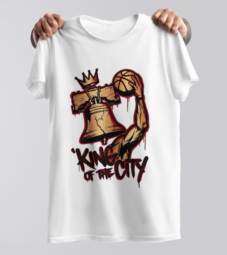 King Of The City Lebron James Basketball Philadelphia 76ers NBA 2026 T-Shirt