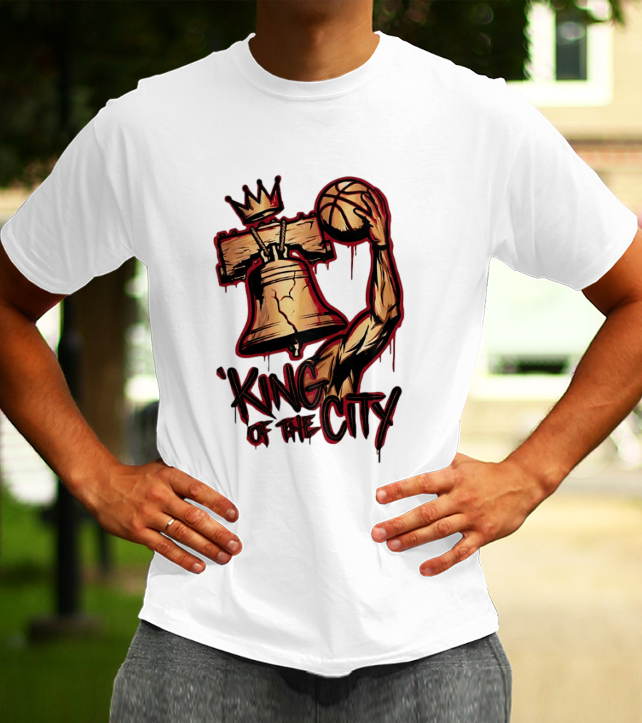 King Of The City Lebron James Basketball Philadelphia 76ers NBA 2026 T-Shirt