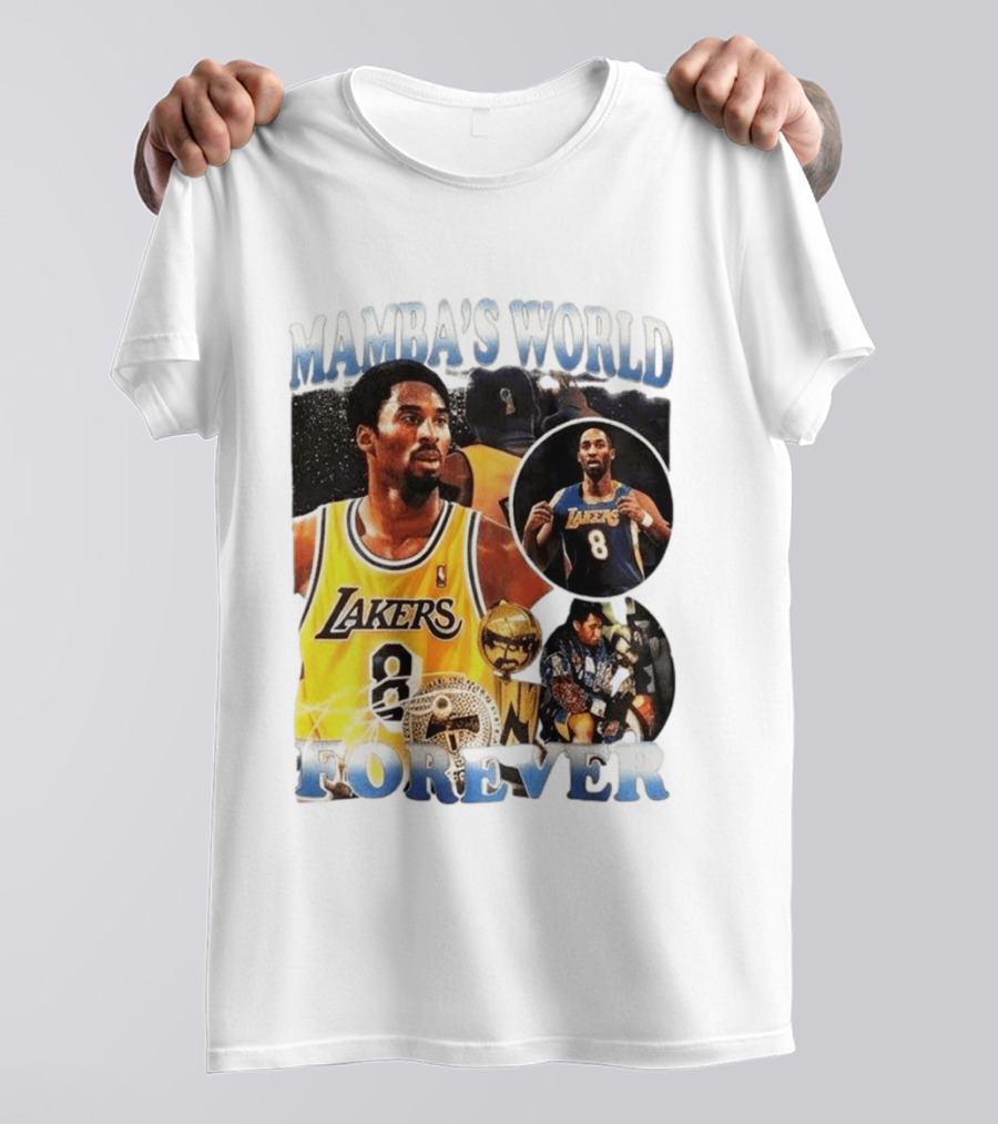 Mamba's World Forever Lakers Kobe Bryant 8 T-Shirt