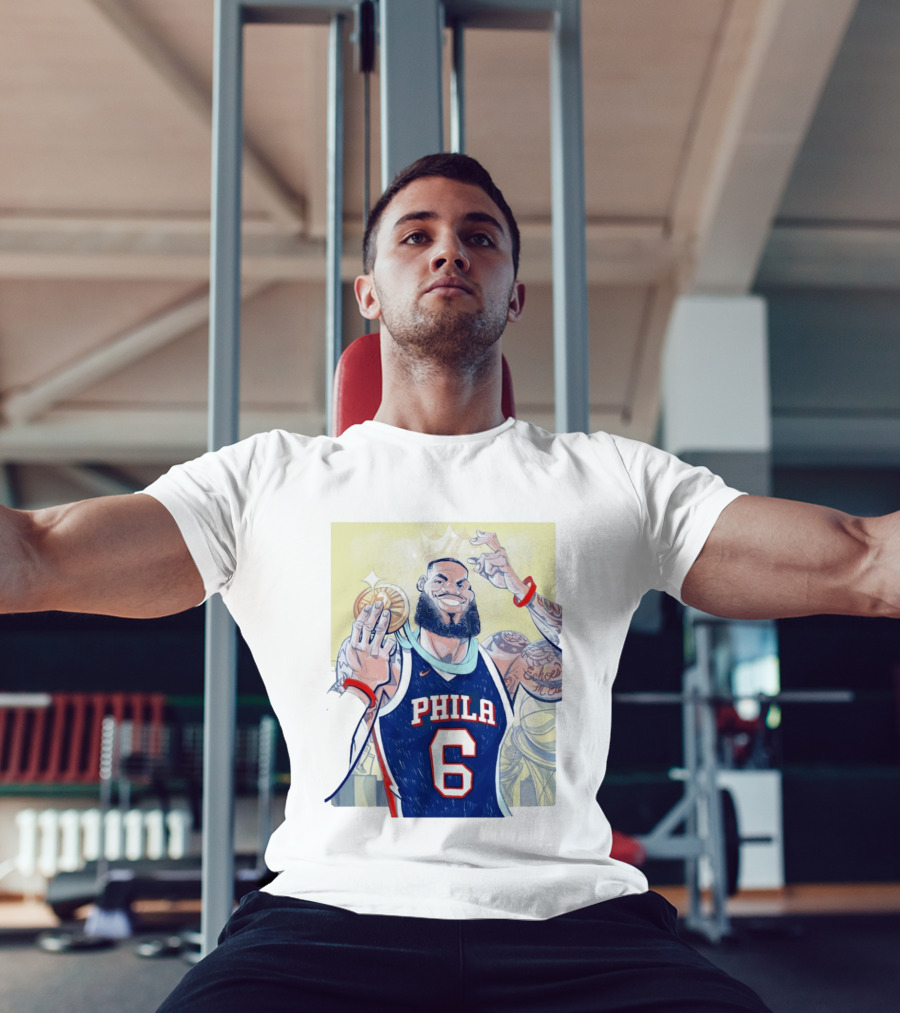 LeBron James Phila 6 Caricature NBA T-Shirt