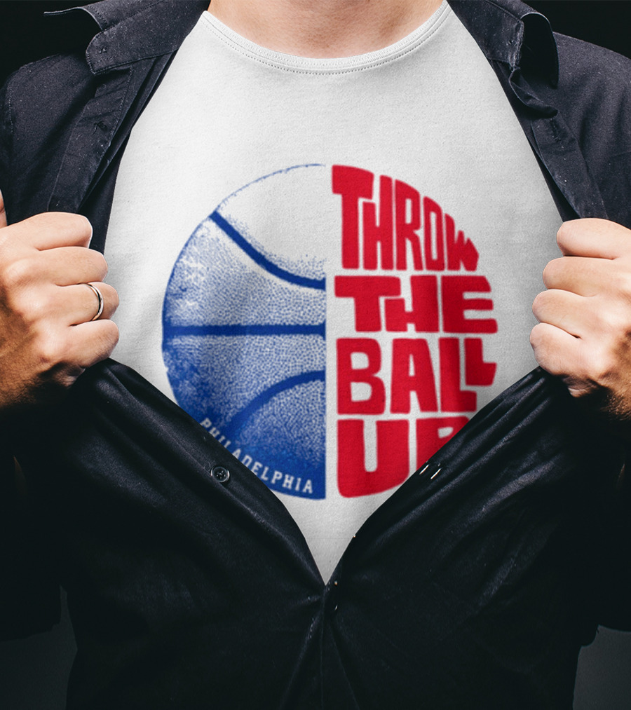 LeBron James Philadelphia 76ers Throw The Ball Up Basketball T-Shirt