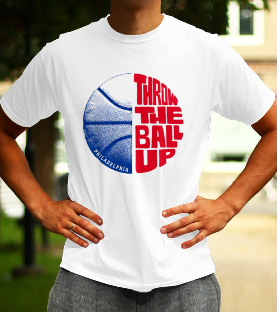 LeBron James Philadelphia 76ers Throw The Ball Up Basketball T-Shirt