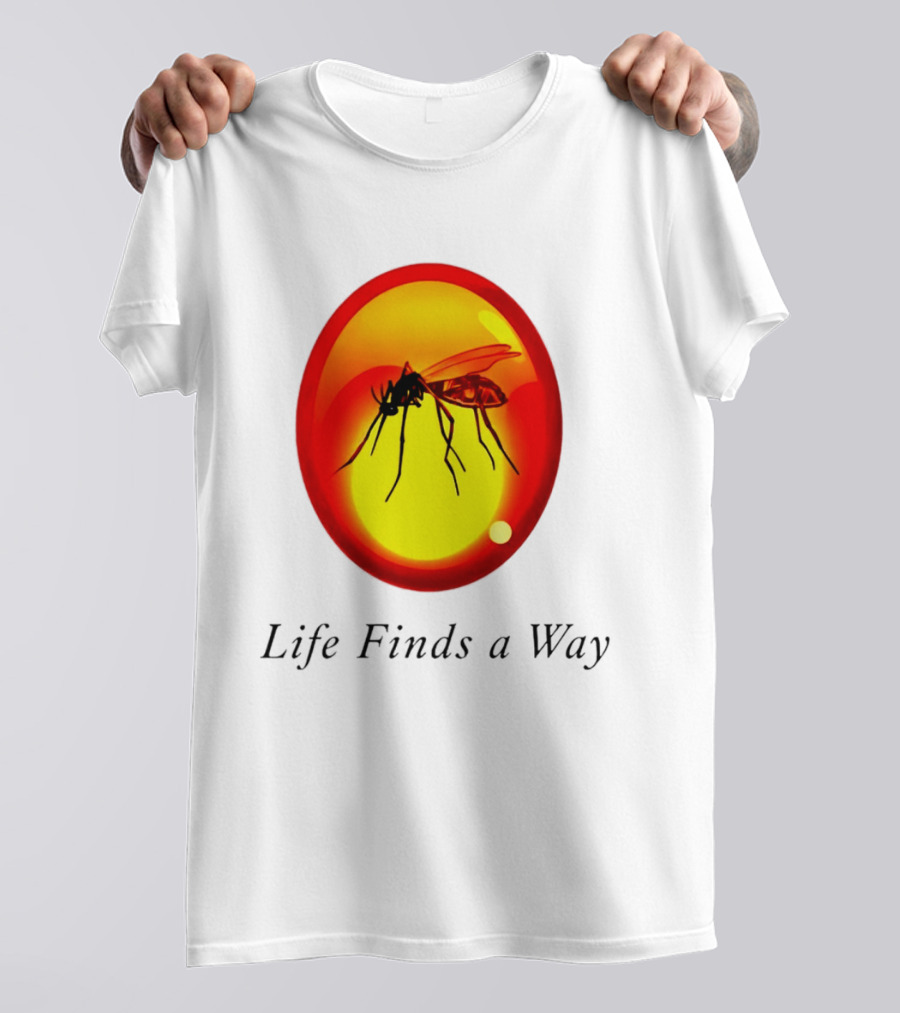 Mosquito In Amber Life Finds A Way Jurassic Park T-Shirt