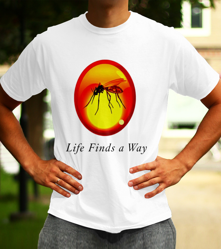 Mosquito In Amber Life Finds A Way Jurassic Park T-Shirt