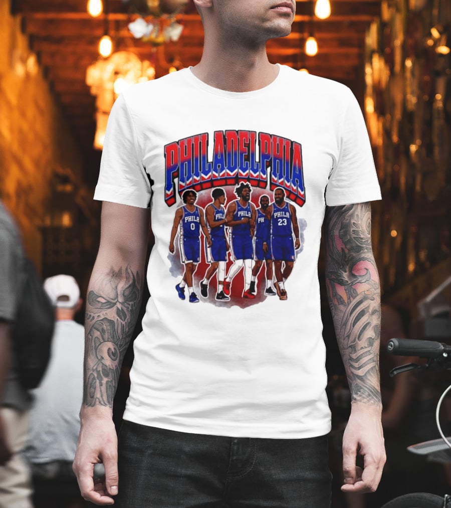 Philadelphia Basketball Starting 5 PHILA 23 0 T-Shirt