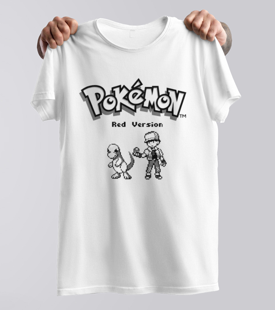 Pokémon Red Version 30th Anniversary 8 Bit Game T-Shirt
