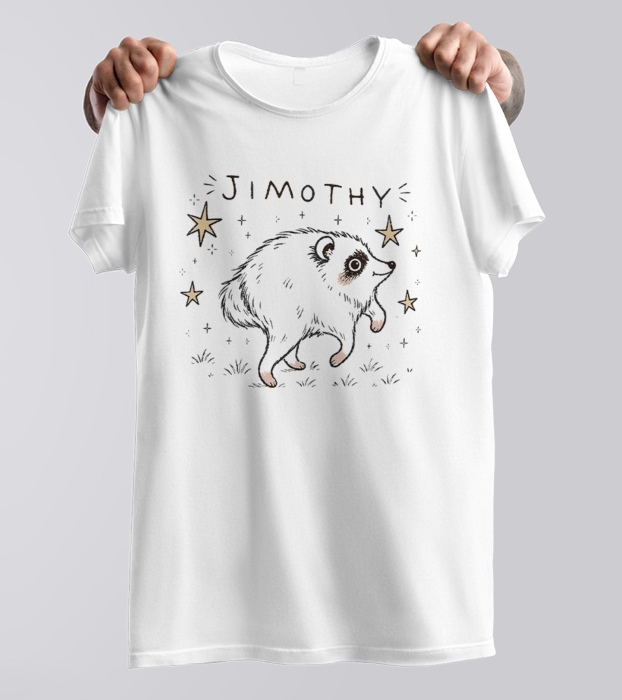 Jimothy Raccoon With Stars And Whimsical T-Shirt