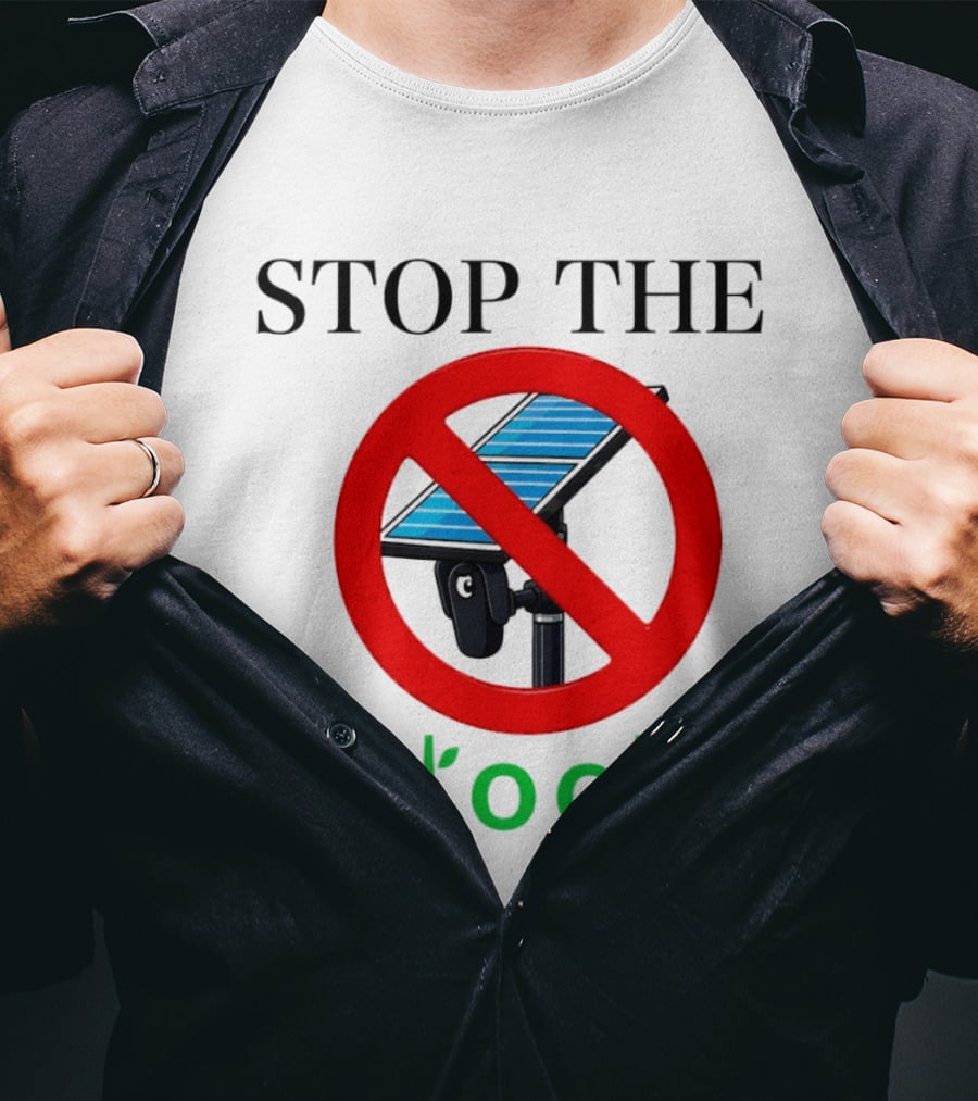 Stop The Flock Protest 2026 Surveillance Camera Flock Warning T-Shirt