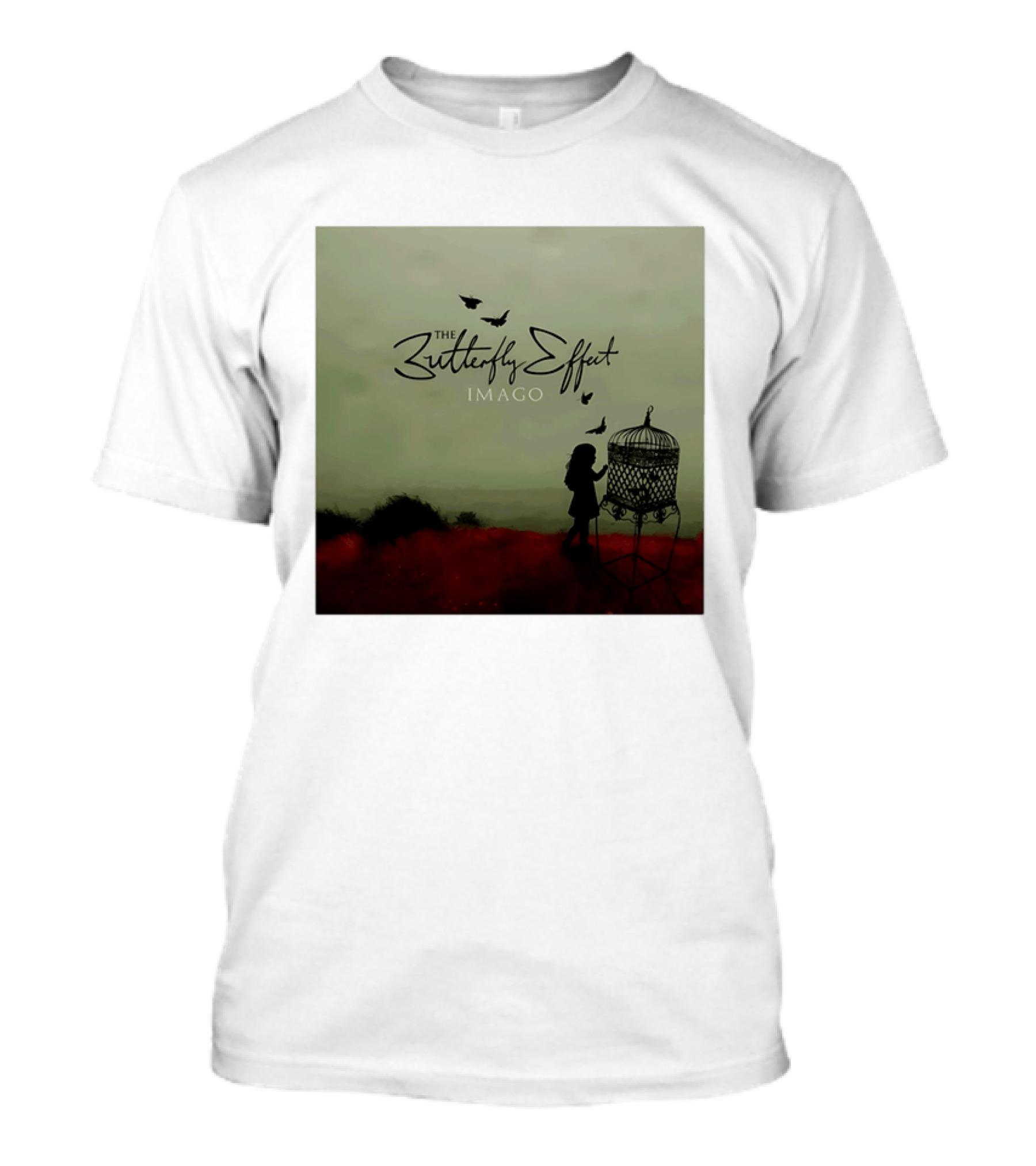 The Butterfly Effect IMAGO Silhouette With Birdcage And Butterflies T-Shirt