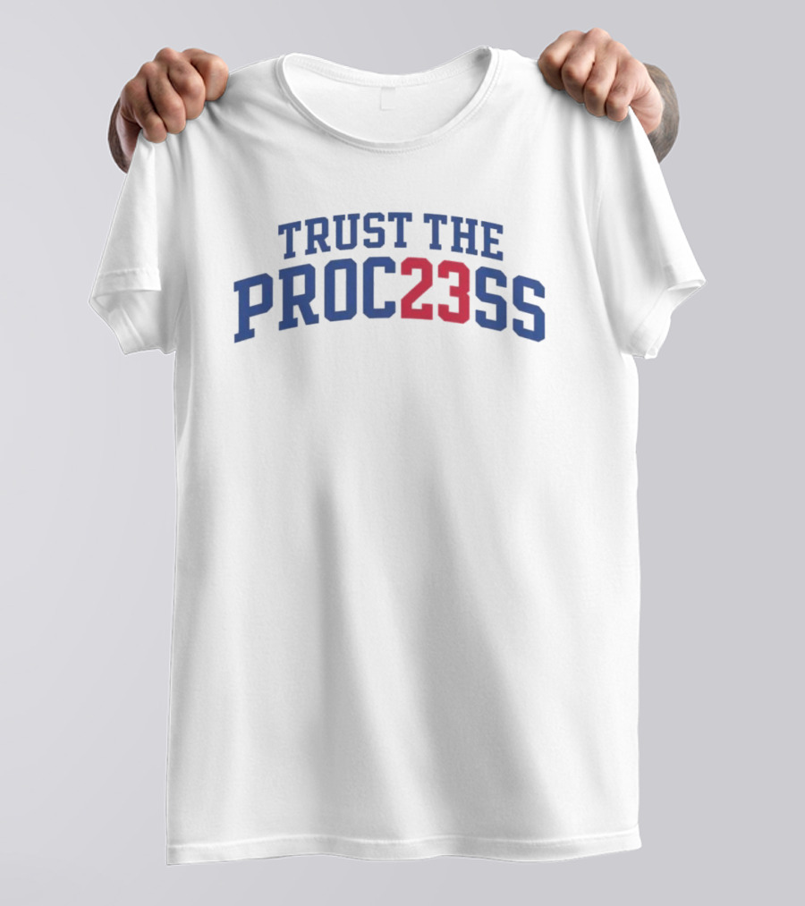 TRUST THE PROC23SS Basketball 23 Blue Red T-Shirt