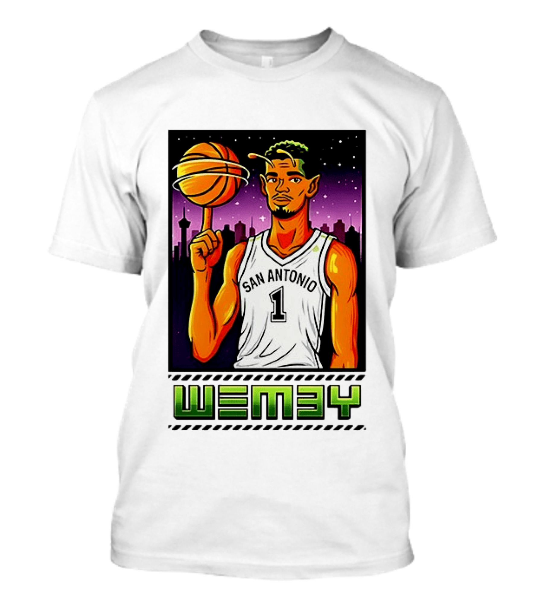 Wemby No 1 San Antonio Basketball Alien T-Shirt